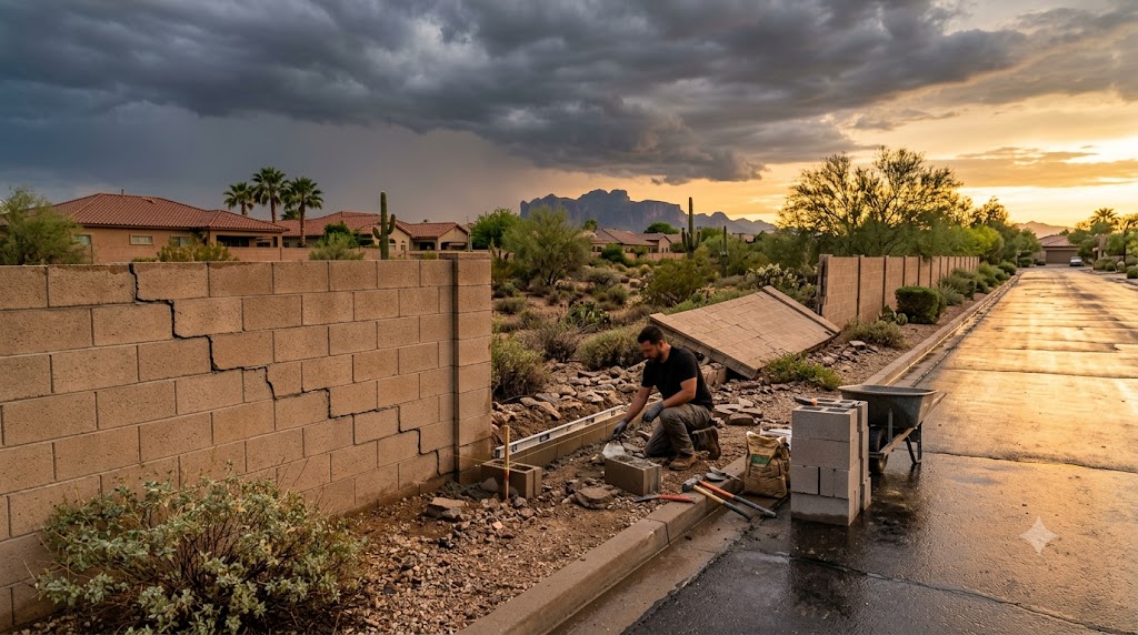 block wall repair hoa phoenix
